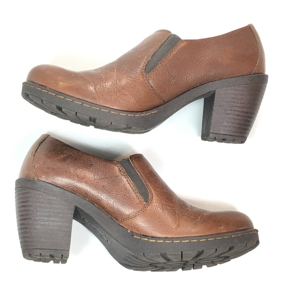 BOC Born Slip On Leather Heel Brown Size 7 - Picture 6 of 8